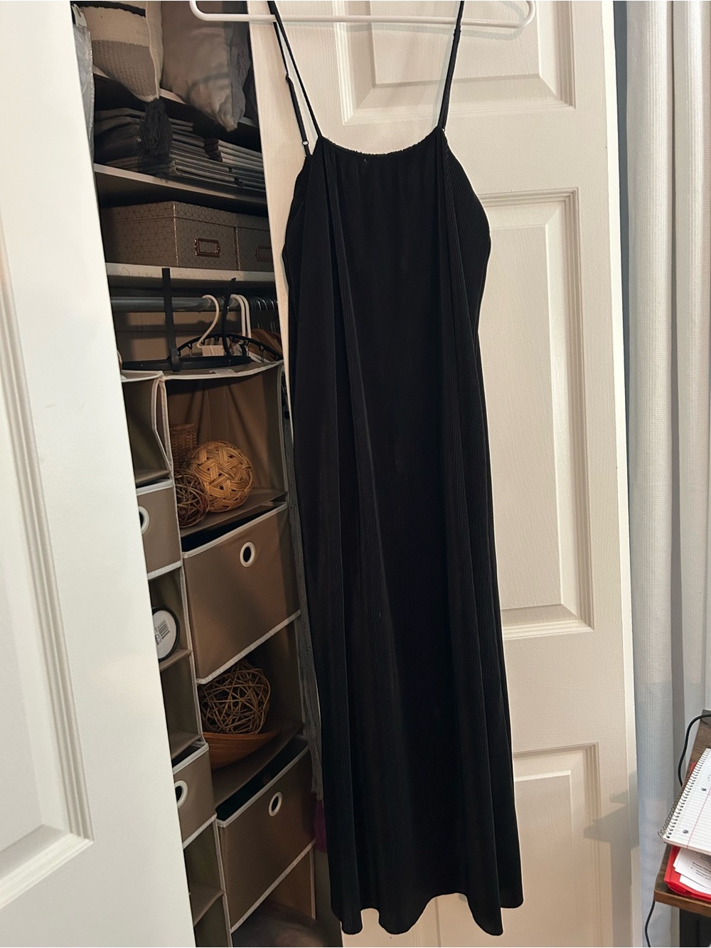 bp Black Velvet Maxi Slip Dress